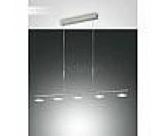 fabas luce Suspension Fabas Luce Crow LED Nickel mat, 5 lumières - Moderne - Intérieur - Crow - Délai de livraison moyen: 10 à 14 jours ouvrés. Port gratuit France métropolitaine et Belgique dès 100 ?.