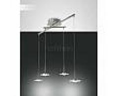 fabas luce Suspension Fabas Luce Crow LED Nickel mat, 4 lumières - Moderne - Intérieur - Crow - Délai de livraison moyen: 10 à 14 jours ouvrés. Port gratuit France métropolitaine et Belgique dès 100 ?.