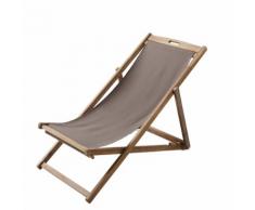 Chilienne pliante taupe en acacia massif Panama