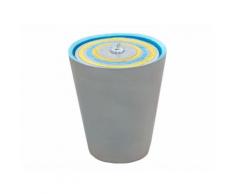 Fontaine de jardin avec plateau coloré et éclairage LED CALVELLO gris