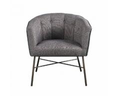 Fauteuil cabriolet en tissu capitonné EVEN