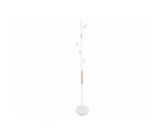Porte-manteau en acier forme arbre blanc et naturel FUSHION