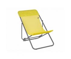 Chilienne multiposition pliante en acier et toile Batyline Jaune (lot de 2) MAXI TRANSAT