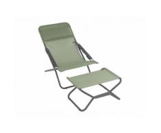 Chilienne toile Batyline TRANSABED + repose pieds vert NEXT