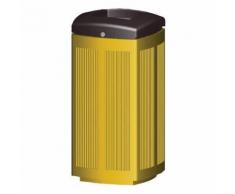 poubelle extérieur toscane - 60 l - jaune,