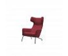 SOFT LINE Fauteuil HAVANA à oreilles en tissu rouge