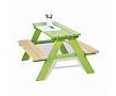pinolino Table Pic Nic enfant Gris/Naturel, en pin massif, Pinolino