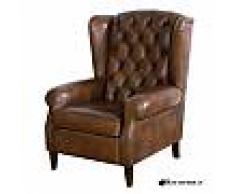 Fauteuil Oreilles WINSTON - Marron foncé-chocolat (E1)