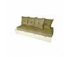 Cube Abc meubles - banquette cube 200 cm + futon + coussins sable ivoire
