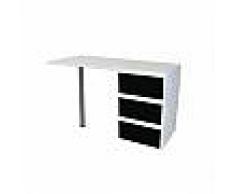 Cube Abc meubles - bureau cube 3 tiroirs noir
