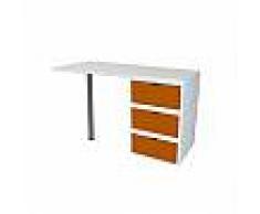 Cube Abc meubles - bureau cube 3 tiroirs chocolat