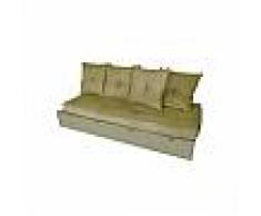 Cube Abc meubles - banquette cube 200 cm + futon + coussins sable taupe