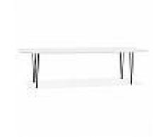 alter ego Table à dîner / de réunion extensible 'MOTUS' blanche - 170(270)x100 cm