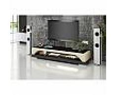 Meuble TV design personnalisable Almeria avec éclairages simili-cuir
