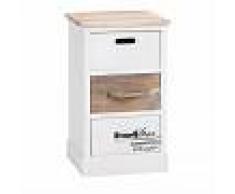 IDIMEX Chiffonnier SALVA, 3 tiroirs, blanc