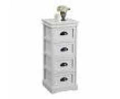 IDIMEX Chiffonnier LANDHAUS, 4 tiroirs, blanc