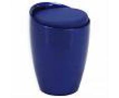 IDIMEX Tabouret coffre de rangement DANIEL, bleu
