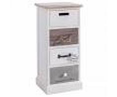 IDIMEX Chiffonnier SALVA, 4 tiroirs, blanc