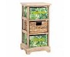 IDIMEX Chiffonnier ADELFIA, 2 tiroirs et 1 panier