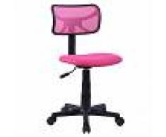 IDIMEX Chaise de bureau pour enfant MILAN, rose