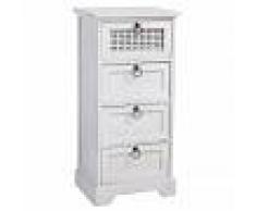 IDIMEX Chiffonnier IRMA, 4 tiroirs, blanc