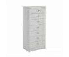 IDIMEX Commode chiffonnier DONIA, en mélaminé blanc mat