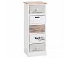 IDIMEX Chiffonnier SALVA, 5 tiroirs, blanc