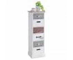 IDIMEX Chiffonnier SALVA, 6 tiroirs, blanc