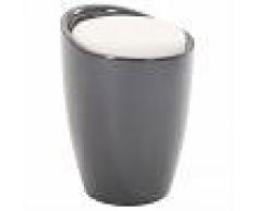 IDIMEX Tabouret coffre de rangement DANIEL, gris/blanc