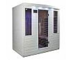 Sauna infrarouge blanc panneaux carbone 3100W 4 places - SNÖ