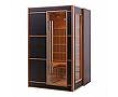 Sauna infrarouge LINEA BLACK 2-3 places panneaux carbone 2100W - Snö