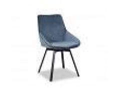 Mobistoxx Chaise design pivotante ISKO bleu