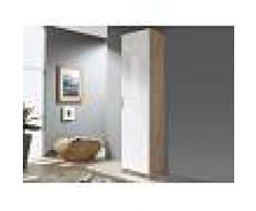 Mobistoxx Armoire d’angle SAMASSA 1 porte chêne sonoma/blanc brillant
