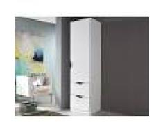 Mobistoxx Armoire FREEDOM 1 porte 2 tiroirs blanc sans miroir