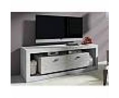 mobistoxx Meuble tv-hifi haut FANCY 1 porte abattante béton sans led