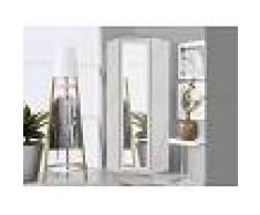Mobistoxx Armoire d’angle RIGA 1 porte blanc