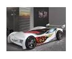 Mobistoxx Lit enfant voiture SPEED TURBO 90x200 cm blanc