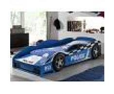 Mobistoxx Lit enfant VOITURE DE POLICE 70x140 cm bleu