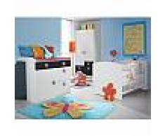 mobistoxx Chambre bébé complète SKUNK 70x140 cm blanc/gris