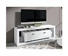 mobistoxx Meuble tv-hifi haut FANCY 1 porte abattante blanc sans led