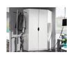 Mobistoxx Armoire d’angle FREEDOM 2 portes blanc sans miroir