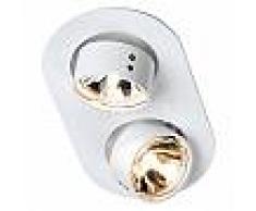 Mawa Wittenberg Plafonnier encastré 2 ovale, gris métallique DB702