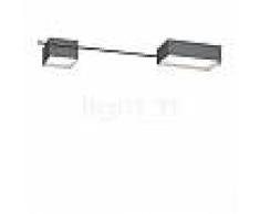 Vibia Structural Plafonnier 2 foyers LED, gris foncé, 160 cm