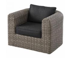 Fauteuil de salon Libertad Sépia Jardin Aluminium traité époxy, Résine tressée
