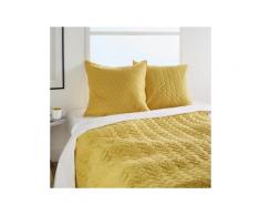 Couvre-lit et taies d'oreiller (240 x 260 cm) Tresse Jaune ocre
