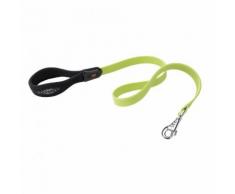 Laisse souple Ergoflex G vert avec poignée ergonomique pour chien Longueur 110 cm / 25 mm