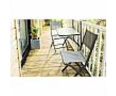 wilsa TABLE DE BALCON PLIANTE GRISE ANTHRACITE