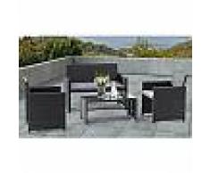 wilsa ENSEMBLE DE JARDIN BAS DESIGN 4 PERSONNES - LOUNGE
