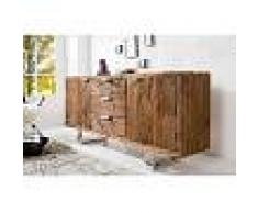 Enfilade design 2 portes 3 tiroirs en bois massif