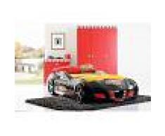 Lit design Voiture de course noir pour enfant